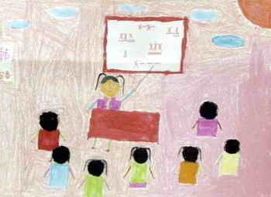 教师节儿童画:我感恩,我的老师_ 教师节儿童画